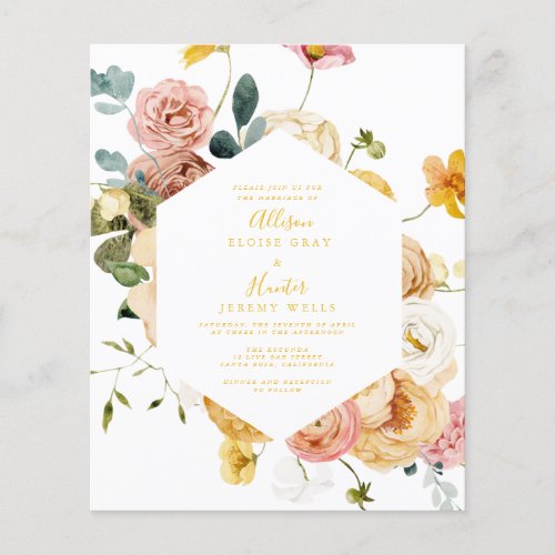 Budget Wedding Invitation  Flyer