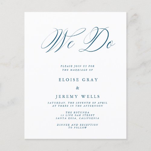 Budget Wedding Invitation  Flyer