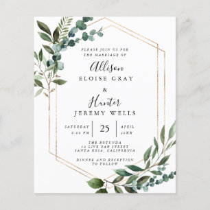 Budget Wedding Invitation  Flyer