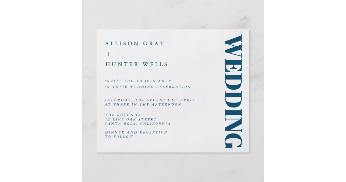 Budget Wedding Invitation Flyer Zazzle