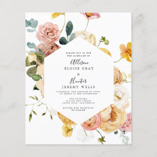 Budget Wedding Invitation Flyer