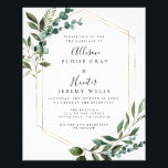 Budget Wedding Invitation  Flyer<br><div class="desc">This modern wedding card has a warm, minimalist design. The front features a lively script text above your first names and date. On the back, we've set the background as transparent, so that the color of the paper will serve as the base color. You can choose a color for the...</div>