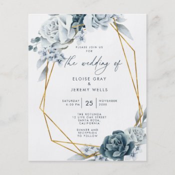 Budget Wedding Invitation  Flyer by PrintedPaperDesigns at Zazzle