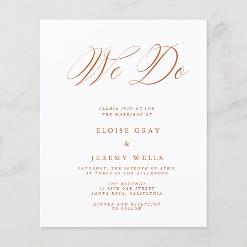 Budget Wedding Invitation  Flyer