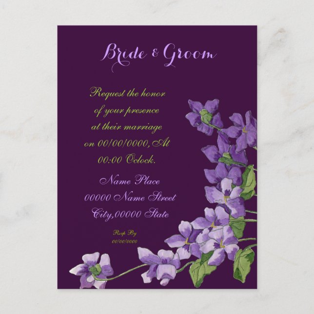 Budget Wedding Invitations,Budget Wedding Invitation Postcard (Front)