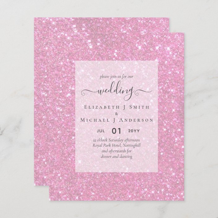 BUDGET WEDDING INVITATIONS Minimalist Script
