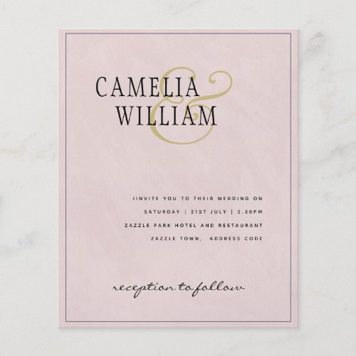 BUDGET WEDDING INVITATIONS Monochrome Many Colors  Flyer
