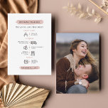 Budget Wedding Itinerary Program with Photo<br><div class="desc">Cute Modern Icon Wedding Itinerary Program you can easily customize for your guests</div>