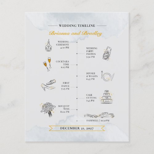 Budget Wedding Itinerary Welcome Timeline