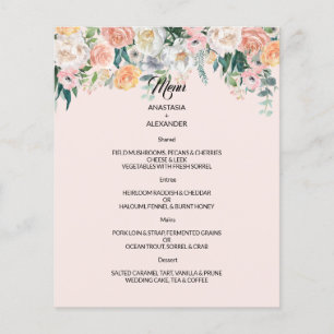 BUDGET WEDDING MENU. FLYER