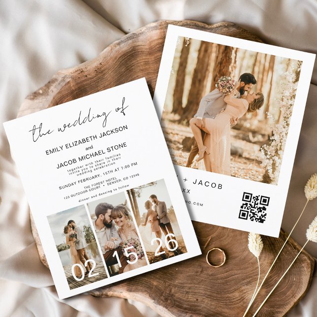 Budget Wedding Minimalist QR code Invitation (Creator Uploaded)