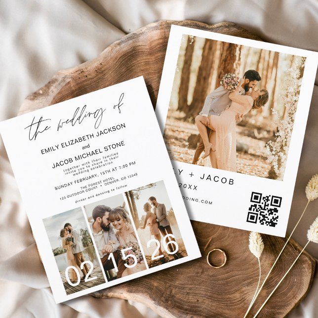 Budget Wedding Minimalist QR code Invitation (Creator Uploaded)