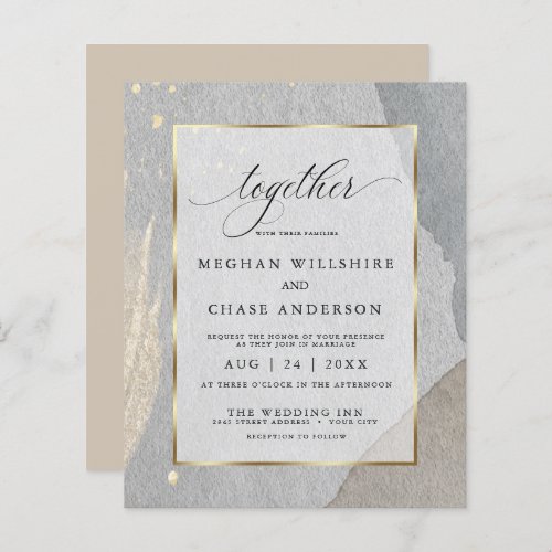 Budget Wedding Modern Brush Strokes on Stone