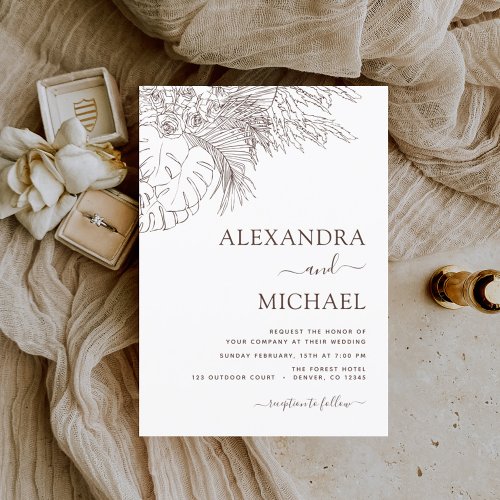 Budget Wedding Pampas Grass Terracotta Flyer