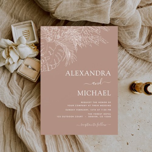 Budget Wedding Pampas Grass Terracotta Flyer