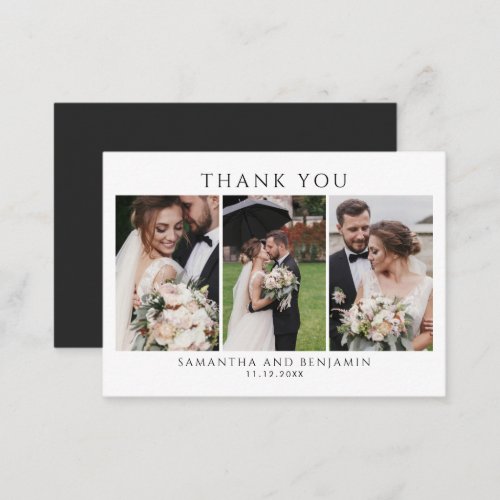 Budget Wedding Photo Collage Thank You Card