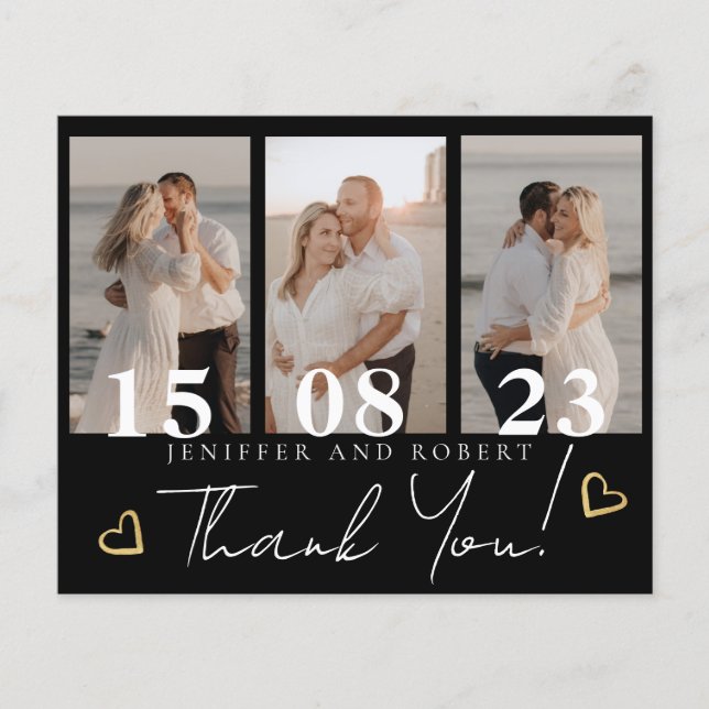 Budget Wedding Photo Collage Thank you cards Flyer (Front)