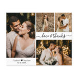 Budget Wedding Photo Collage Thank You Script Card Budget Wedding Photo Collage Thank You Script Card