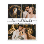 Budget Wedding Photo Collage Thank You Script Card Budget Wedding Photo Collage Thank You Script Card