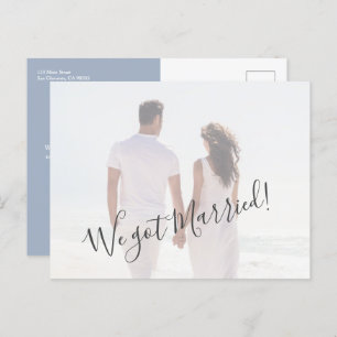 Budget Wedding Photo Elopement Postcard