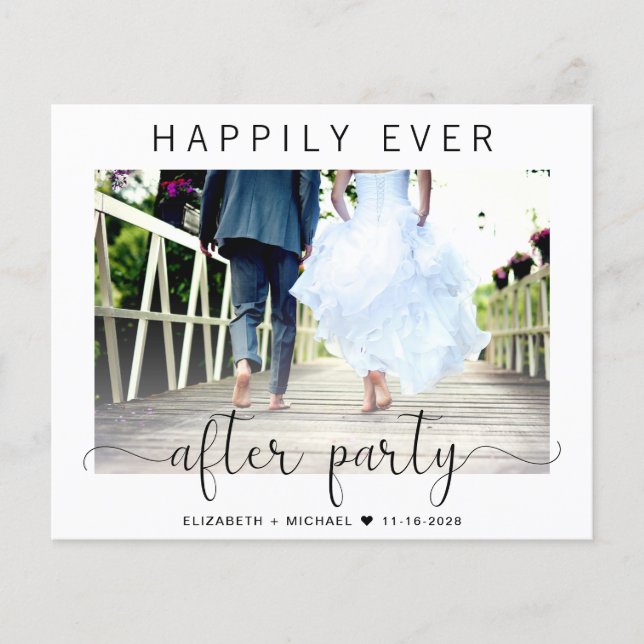 Budget Wedding Photo Happily Ever After Party (Front)