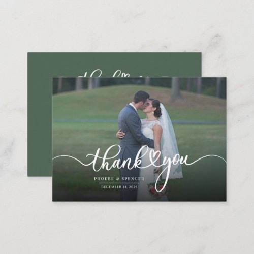 Budget Wedding Photo Script Thank You Note Card