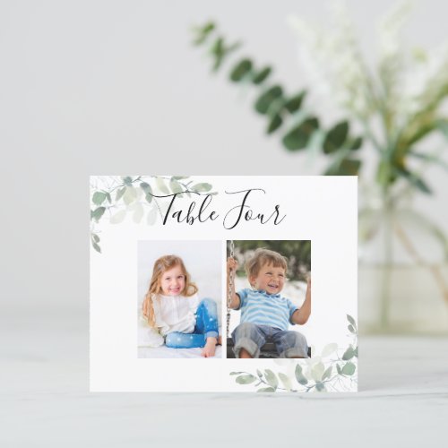 BUDGET Wedding Photo Table Number Cards