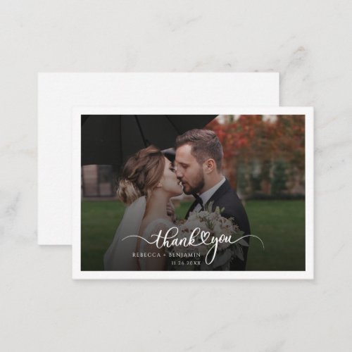 Budget Wedding Photo Thank You Card