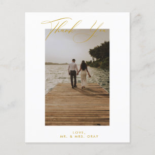 BUDGET Wedding Photo Thank You Card Flyer