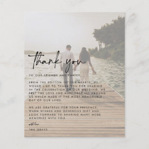 BUDGET Wedding Photo Thank You Card Flyer