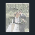 Budget Wedding Photo Thank You Card Flyer<br><div class="desc">This timeless,  romantic design features a  modern script paired with bold text. Please contact me if you need help with this design.</div>