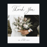 BUDGET Wedding Photo Thank You Card Flyer<br><div class="desc">This timeless,  romantic design features a  modern script paired with bold text. Please contact me if you need help with this design.</div>