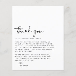 BUDGET Wedding Photo Thank You Card Flyer