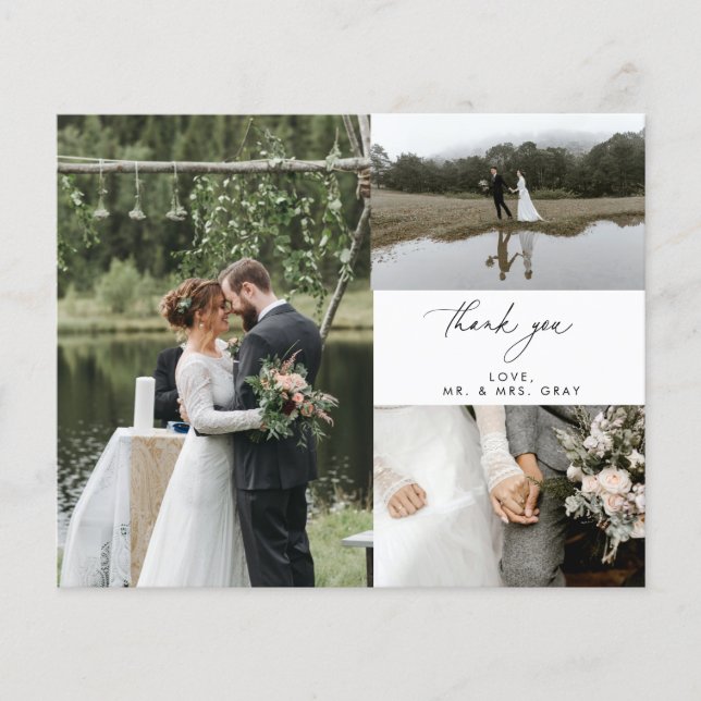 BUDGET Wedding Photo Thank You Card Flyer (Front)