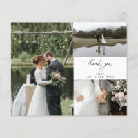 BUDGET Wedding Photo Thank You Card Flyer