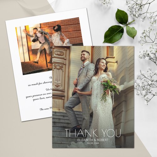 Budget Wedding Photo Thank You Flyer