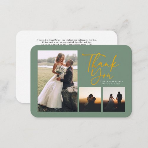 Budget Wedding Photos Hand_Lettered Thank You Card