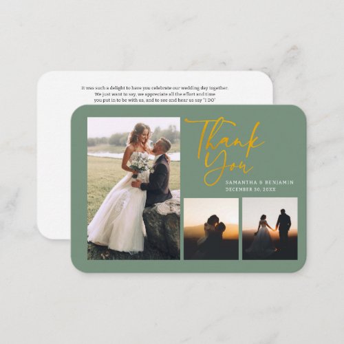 Budget Wedding Photos Handwritten Thank You Card