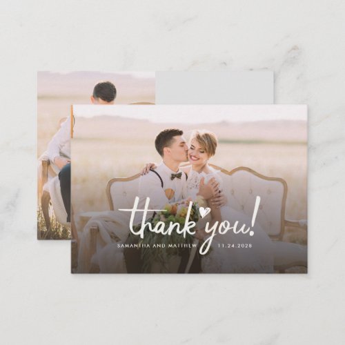 Budget Wedding Photos Script Thank You Card