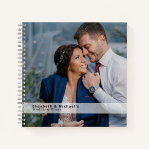 Budget Wedding Planner Personalized Trendy Modern Notebook