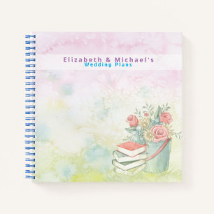 Budget Wedding Planner Personalized Trendy Modern Notebook