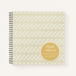 Budget Wedding Planner Personalized Trendy Modern Notebook