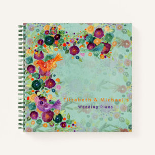 Budget Wedding Planner Personalized Trendy Modern Notebook