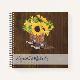 Budget Wedding Planner Personalized Trendy Modern Notebook