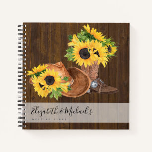 Budget Wedding Planner Personalized Trendy Modern Notebook