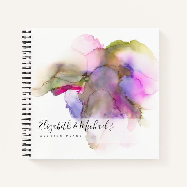 Budget Wedding Planner Personalized Trendy Modern Notebook (Front)