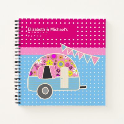 Budget Wedding Planner Personalized Trendy Modern Notebook