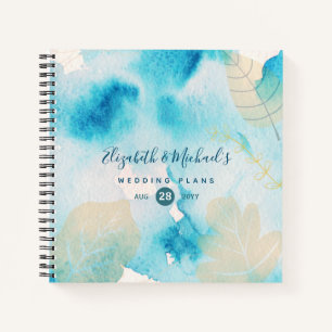 Budget Wedding Planner Personalized Trendy Modern Notebook