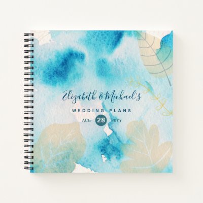 Budget Wedding Planner Personalized Trendy Modern Notebook