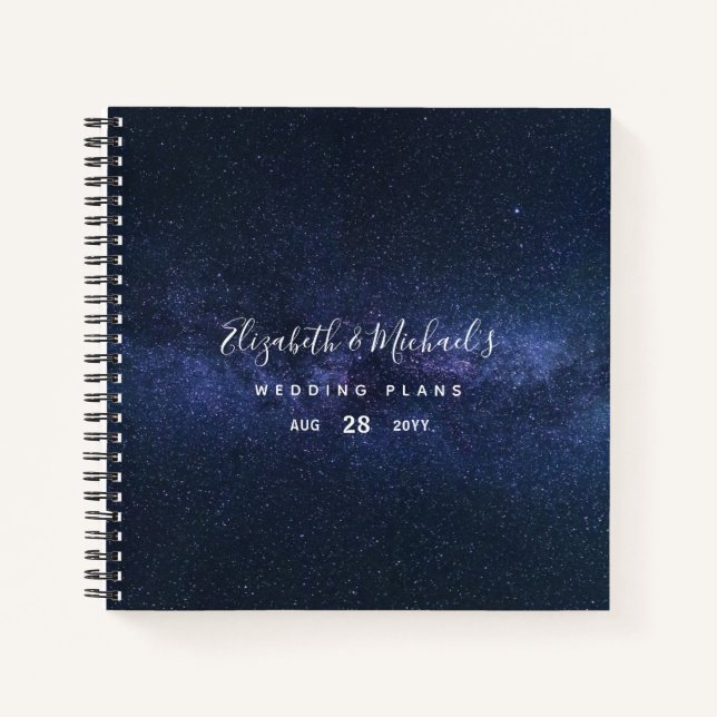 Budget Wedding Planner Personalized Trendy Modern Notebook (Front)